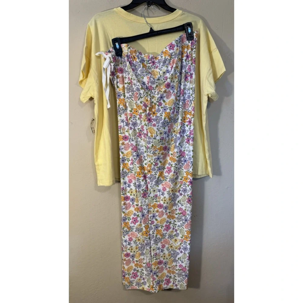 Sonoma Pajama Set Women‎ XXL 2XL 2pc Sleepwear Top Pants Floral NEW